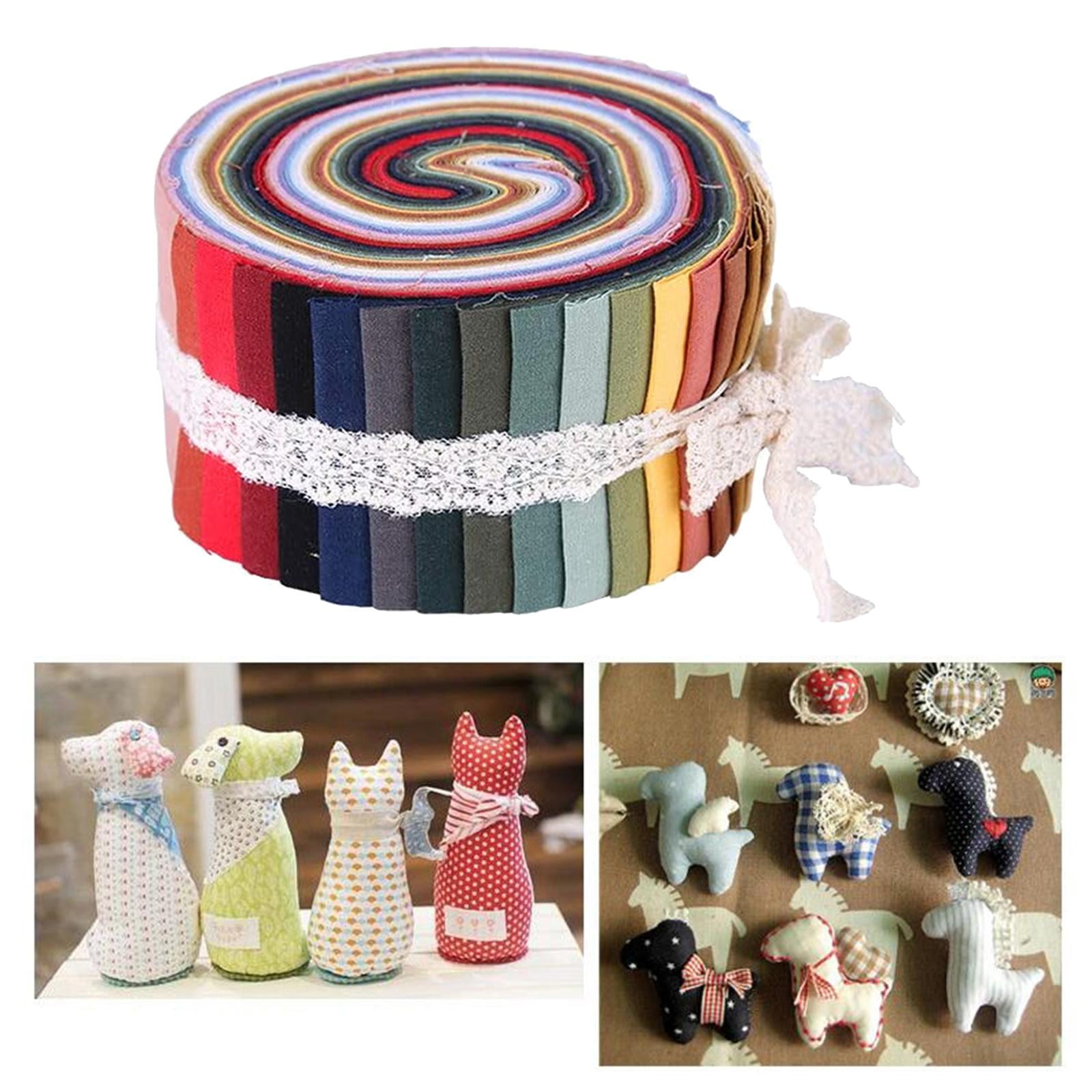 FVDPWYE 36Pcs Fabric Strips Jelly Rolls 2.5 Inch Sewing Quilting DIY Craft Fabric