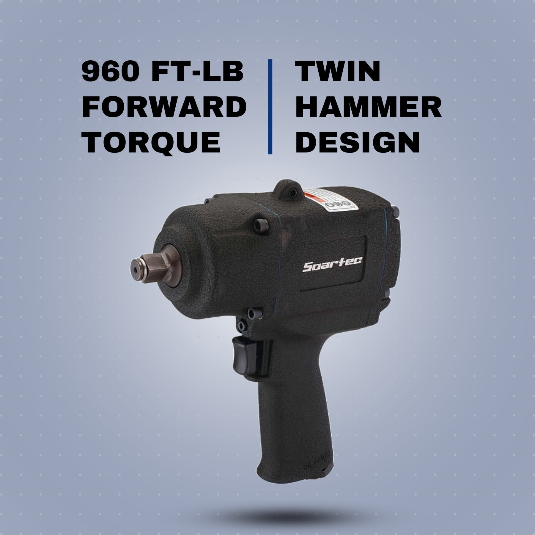 Soartec 1/2″ Air Impact Wrench 960 ft-lb