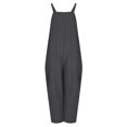 thumbnail image 4 of ZZwxWA Women's Fashion Jumpsuits Summer Suspenders Jumpsuits Loose Pockets Casual Jumpsuits Solid Color Women's Overalls, 4 of 6