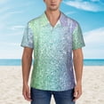 thumbnail image 4 of Bixox Men's Hawaiian Shirts Men's Beautiful Glitter Print Short-Sleeve Shirt-Medium, 4 of 8