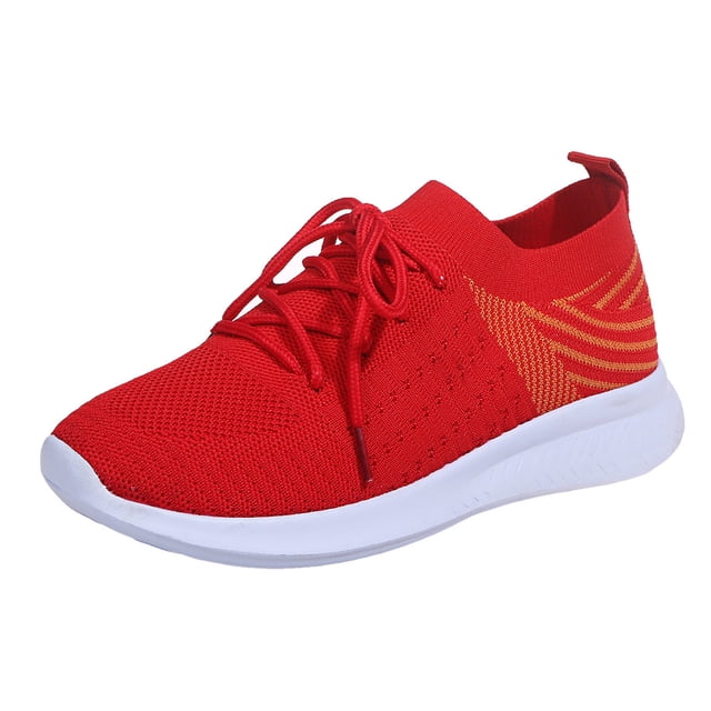 Chaussures Décontractées Respirantes pour Femmes Chaussures de Travail Décontractées pour Femmes Chaussures Décontractées Compensées à Lacets Mocassins de Mode Chaussures Décontractées à Enfiler pour Femmes Chaussures pour le Travail Style en Maille Décontracté pour Moderne
