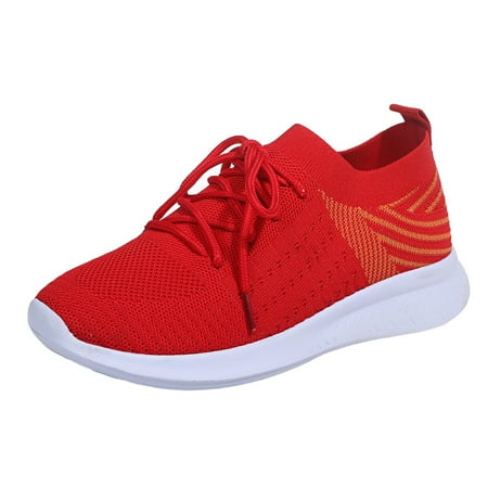 

KBKYBUYZ Women s Fashion Casual Mesh Breathable Lace Up Sneakers Loafers Shoes Women s Shoes Clearance