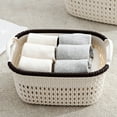 thumbnail image 5 of Xuniizn Laundry Basket, Collapsible Laundry Hamper & Large Storage Bin - Foldable Laundry Baskets with Handles, Space-Saving Laundry Hamper for Home, Dorm, Office, Plastic, Beige, 5 of 7