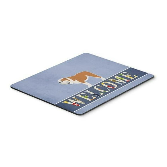 English Bulldog Welcome Mouse Pad, Hot Pad or Trivet