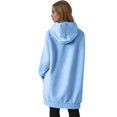 thumbnail image 4 of Resicozy Women's Zip Up Hoodies Plus Size Long Tunic Sweatshirt Casual Fashion Fall Jacket Coat with Pockets Sky Blue M, 4 of 4