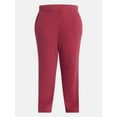 thumbnail image 5 of Terra & Sky Women's Plus Waffle Knit Pants, Sizes 0X-4X, 5 of 5