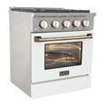 thumbnail image 4 of Pemberly Row 30" Stainless Steel Propane Gas Range in Gold/ White/Silver, 4 of 11