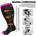thumbnail image 5 of Hengguang 3 Pairs Plus Size Compression Socks for Women & Men, 20-30 mmHg Wide Calf Extra Large Knee High Flight Socks Compression Stockings for Circulation Support（4xl）, 5 of 7