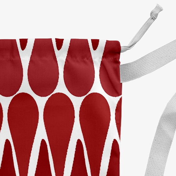 Simply Daisy Watermelon Seeds 18 x 29 in Red Laundry Bag