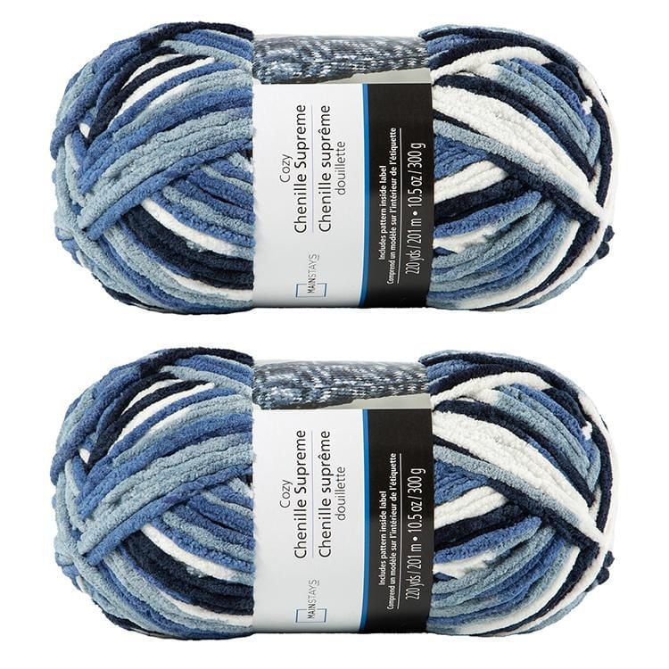 MAINSTAYS 2 pack denim blue polyester yarn