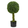 thumbnail image 2 of 2' Boxwood Ball with Woven Trunk Artificial Tree UV Resistant (Indoor - Outdoor), 2 of 2