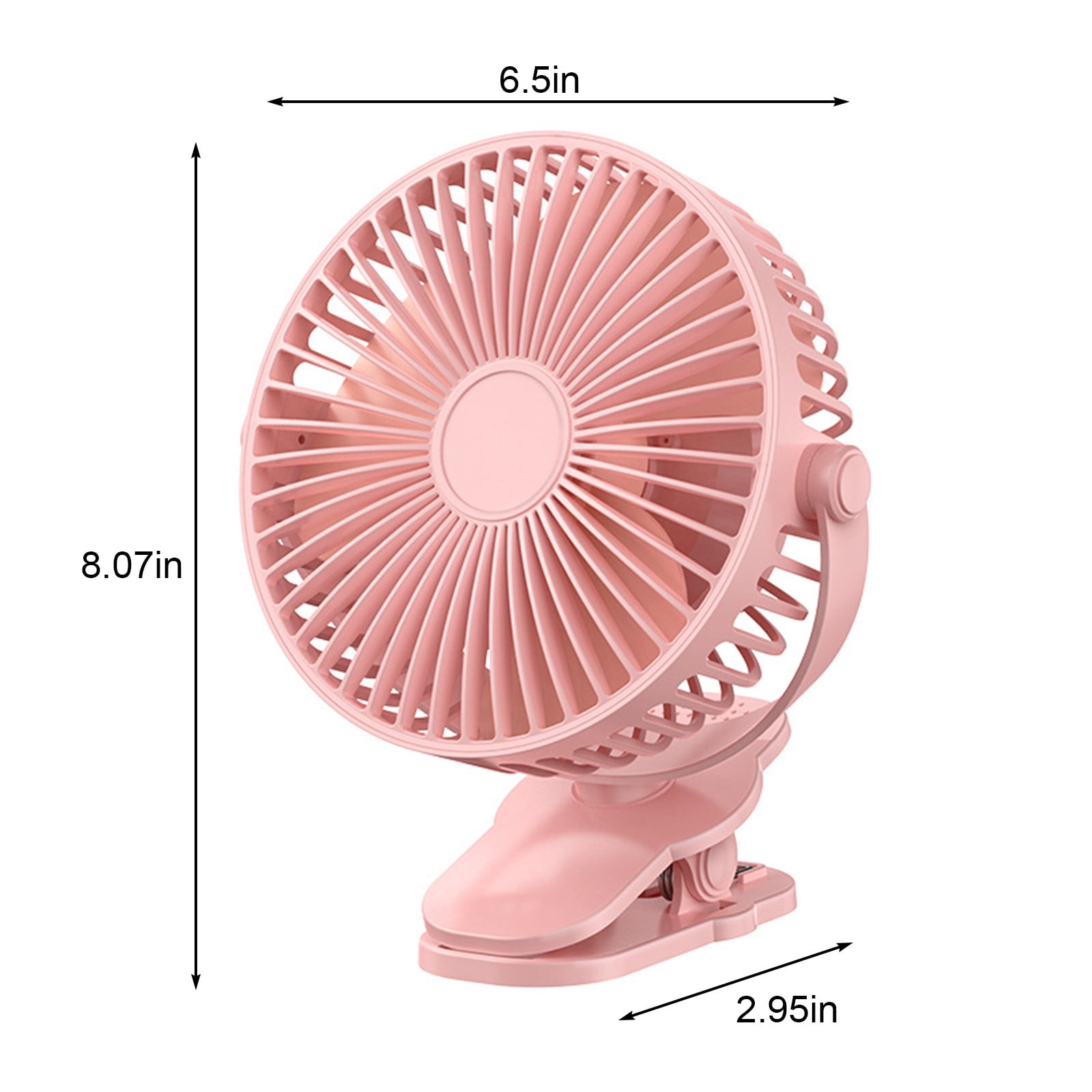 BZPIZ Desk Fan Mini Portable Clip-on Fans USB Rechargeable Mini Personal Cooling Fan for Home Office Outdoor Travel