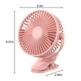 thumbnail image 3 of VBVC Clip On Fan,5 Speeds Small Usb Fan With Strong Airflow,Clip & Desk Fan-Ultra Quiet Operation For Office Bedroom School Stroller 1200Mah, 3 of 5