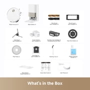 Dreame X50 Ultra White Cleaning Bundle, Robot Vacuum and Mop, Auto-Empty, Mop Self-Cleaning, 20KPa Suction, Obstacle Avoidance and 360° Navigation, Corner to Edge Deep Cleaning, Detangling Brush