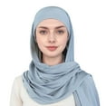 thumbnail image 1 of Women Hat Ruffle Cancer Chemo Turban Wrap Cap Scarf Shawl Women Shawls And Wraps for Winter, 1 of 3
