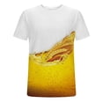 thumbnail image 5 of Cameland Nouveau T-Shirt pour Homme à la Mode 3D Imprimé Bière Non Positionné Manches Courtes Col Rond T-Shirt Haut de Sport Décontracté Blouses, 5 of 5