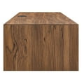thumbnail image 2 of Modway Merit 60" Modern Wood Wall-Mount Design Office Desk in Walnut, 2 of 7