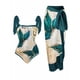 thumbnail image 5 of Traje de baño de una pieza de dos piezas con estampado fijo con cobertura conservadora de falda de cadera y traje de baño parcial,, 5 of 6