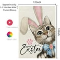 thumbnail image 4 of Happy Easter Cat Garden Flag Double Sided for Outside Small Burlap Rabbit Ear Holiday Yard Decoration, 4 of 10