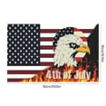 thumbnail image 3 of TOPRenddon Independence Day Decorations - Extra Large Patriotic Hanging Flag with Eagle Design, Fade-Proof Outdoor/Indoor Photo Backdrop for July 4th Parties - 59”x35” USA Flag Wall Decor, 3 of 8