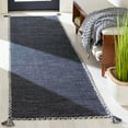 thumbnail image 2 of SAFAVIEH Montauk Bijar Jace Solid Soft Braided Cotton Area Rug, Grey/Black, 5' x 8', 2 of 8