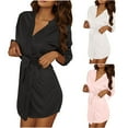 thumbnail image 2 of BLCHUNen Pajamas Sets for Women Casual Crew Neck Pullover Lightweight Loose Comfy Home Comfy Short Sleeve 2 Piece Outfits, 2 of 9