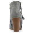 thumbnail image 4 of Journee Womens Vally Inside Zip Stacked Heel Booties, Widths Available, 4 of 10