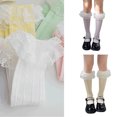 thumbnail image 2 of Long Bowknot High Boot Socks Socks for Girl 3-10 Year Breathable Socks Lace Calf Socks Knee Stockings, 2 of 9