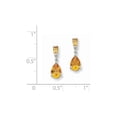 thumbnail image 3 of Gem & Harmony 1.00 Carat (Ctw) Citrine Dangle Earrings in 14K White Gold for Women, 3 of 4