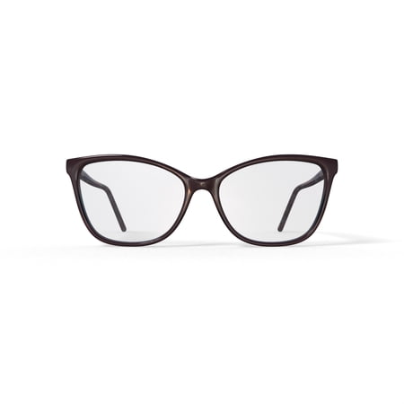 Walmart Women's Amani Cat Eye Prescription Eyeglasses with Case, Brown