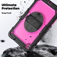 thumbnail image 3 of Case for Samsung Galaxy Tab A11 Plus 2025/A9 Plus 2023 11 inch with Screen Protector, 360 Degree Rotating Kickstand Hand Strap Shockproof Cover with Shoulder Strap, Rose PC, 3 of 7