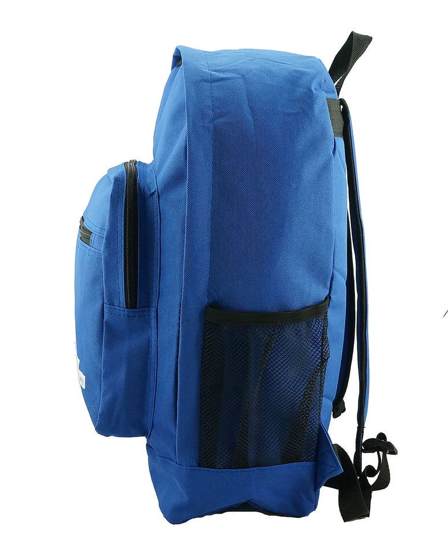 K-Cliffs Unisex Classic Large Lightweight  17.5" 100% Polyester School Backpack , Royal