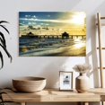 thumbnail image 3 of Elephant Stock Fort Myers Pier Wall Art - Horizontal Canvas Wall Art - Living Room Wall Decor - Places Canvas - Gray And Blue Decor By Philippe Hugonnard - 24" x 16", 3 of 8