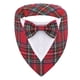 thumbnail image 1 of Bandana de Esmoquin para Perro ADOGGYGO con Pajarita a Cuadros Rojos XL, 1 of 4
