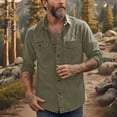 thumbnail image 6 of Men's Casual Long Sleeve Shirt with Turn-Down Collar, Button Front, and Pockets, 6 of 6