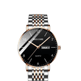 thumbnail image 1 of Reloj Hombre Inoxidable Fluorecente Resistente Agua 3 Bar Bs Correa Dorado-Xtellar negro, 1 of 3