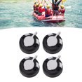 thumbnail image 1 of Inflatable Boat Track Mounting Base, 4Pcs Wear Proof PVC Plastic Black Kayak Track Mount Base  for Replacement, 1 of 8