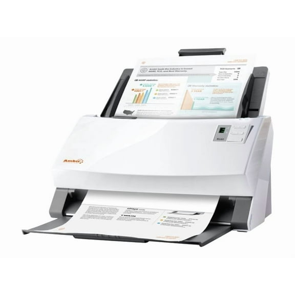 Ambir ImageScan Pro DS340-SE 40ppm High-Speed ADF Scanner for Windows PC and Mac