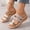 Silver, variant on Women's Flat Sandals Leather Color Block Sandals Comfortable Walking Slip On Slides Casual Fish Mouth Slippers Dressy Wide Width Sandal Summer Vacation Beach Slippers(Gold, 5.5)