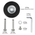thumbnail image 3 of Unique Bargains Roues de Bagage de Remplacement 43x18mm Kits de Réparation de Roue de Valise 2 Roues de Roulement PU pour Sac de Chariot, Patin en Ligne, 3 of 5