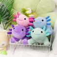 thumbnail image 3 of 4Pcs Axolotl Plush Toy, Realistic Amphibian Toy With Iridescent Skin And Tail - Soft Cuddly Party Favors For Birthday Gift And Home Decoration, 3 of 6