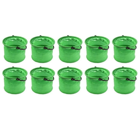 Green Folding Bucket, Foldable Portable Fishing Bucket, Art Color Bucket, Pen Washer