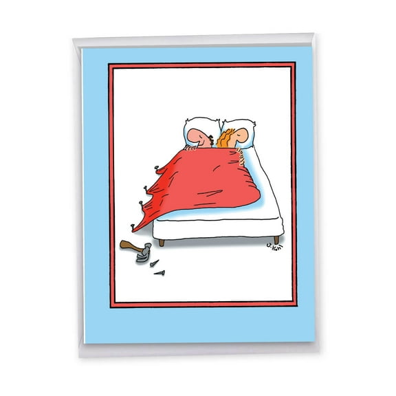 1 Jumbo Funny Anniversary Greeting Card (8.5 x 11 Inch) - Nail Bed Anniversary J3753