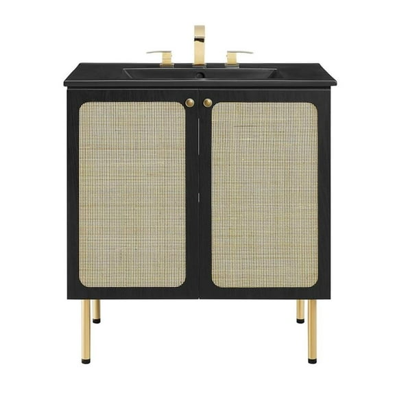 Modway Chaucer 30" Bathroom Vanity in Black Black