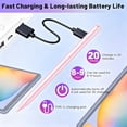 thumbnail image 6 of Stylus Pen Compatible with iPhone iPad, Touchscreen Stylus Pen for Tablets,Android Phones Samsung Galaxy Motorola with 1.5mm Fine Tip,Battery Level Indicator,Magnetic Attachment, Pink, 6 of 10