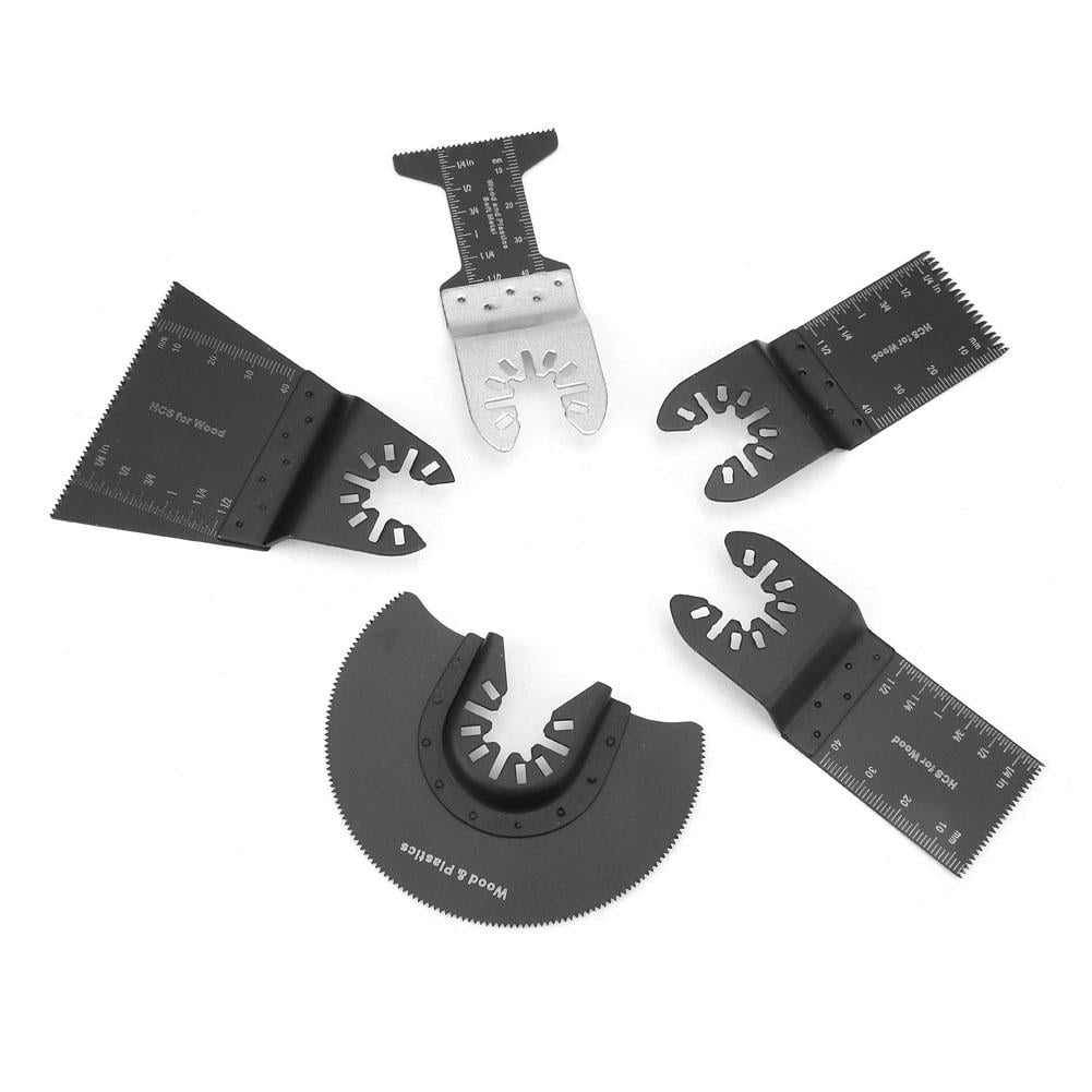 Tebru 15pcs Multifunctional Oscillating Saw Blades Quick Release Cutting Tool for Wood Plastic