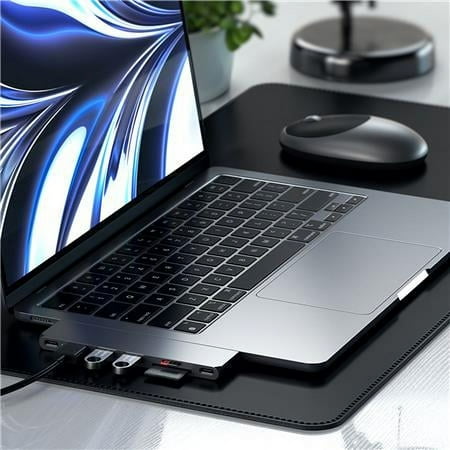 Satechi - PRO Hub Slim 7-in-1 w/ USB 4 Port, 4K HDMI, USB3.2 Gen 2, SD/TF Card Reader, and 100W USB C PD for MacBook Pro/Air M2 - Space Gray