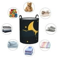 thumbnail image 3 of DouZhe Waterproof Collapsible Large Laundry Baskets, Glittering Star Moon Night Prints Circular Hamper with Handles, 3 of 6