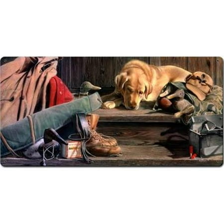 

Kevin Daniel KDA003 24 x 12 in. Dog Tired Satin Metal Sign