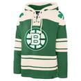thumbnail image 2 of Men's '47 Jeremy Swayman Kelly Green Boston Bruins St. Patrick's Day Player Name & Number Lacer Pullover Hoodie, 2 of 3